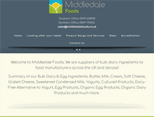 Tablet Screenshot of middledalefoods.co.uk